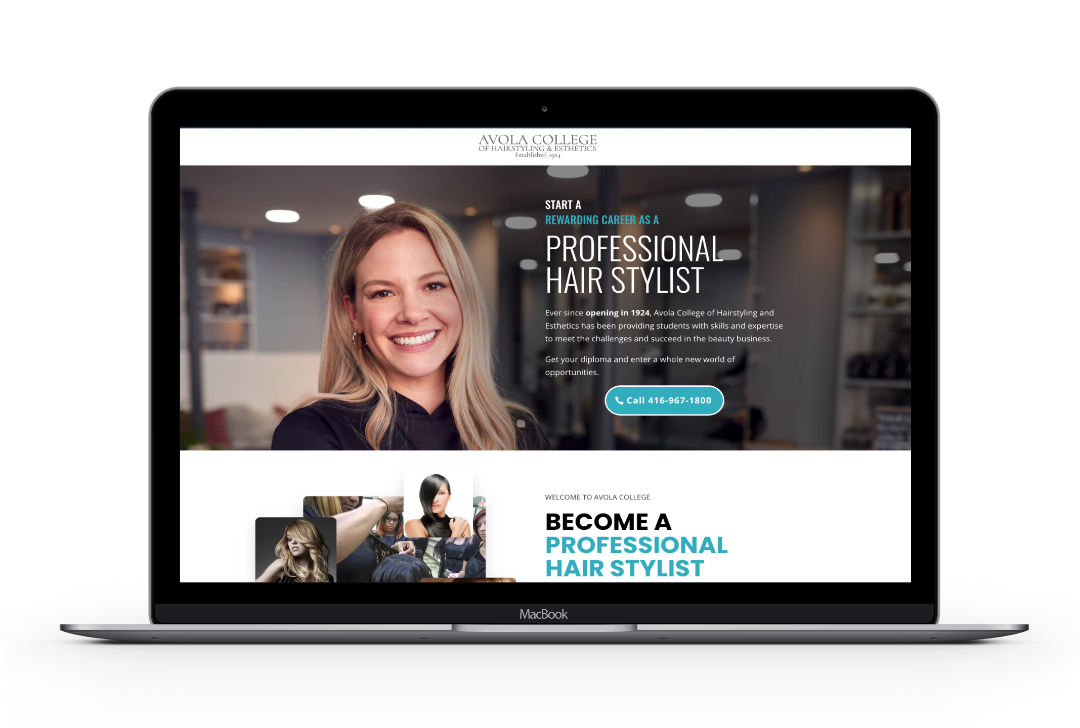Hairstyling School – Landing Page